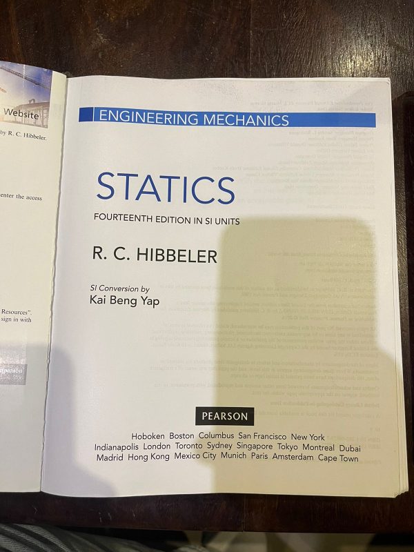 Engineering Mechanics STATICS 14th edition - Image 3